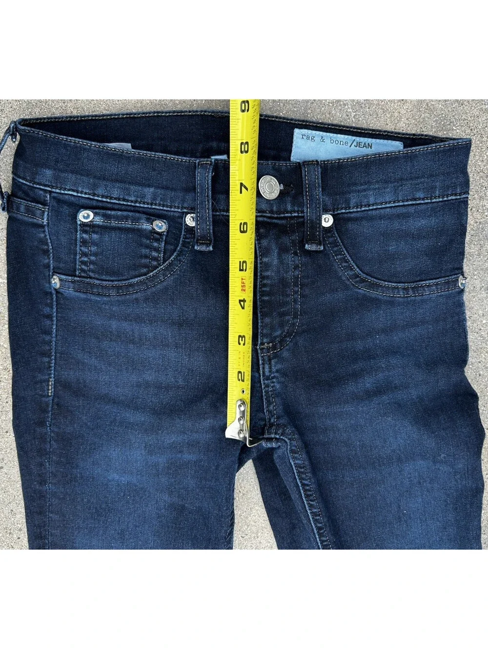Rag & Bone Jeans Women 25W x 26L Skinny Dark Blue Wash
